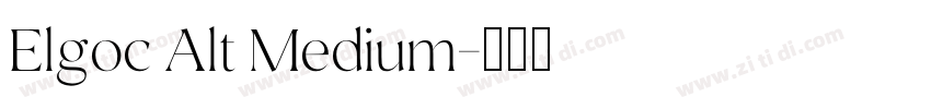 Elgoc Alt Medium字体转换